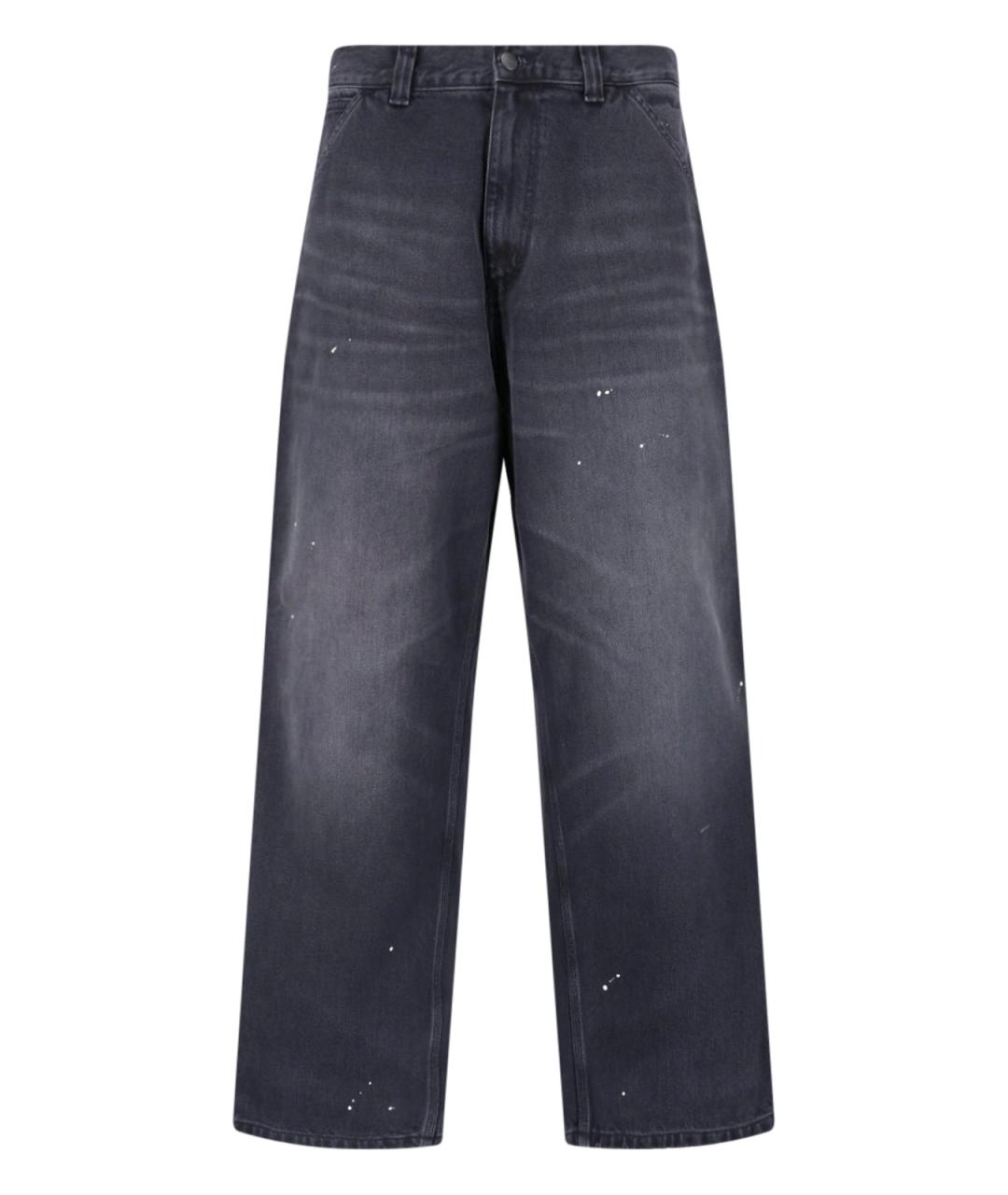 CARHARTT WIP Черные хлопковые прямые джинсы, фото 1
