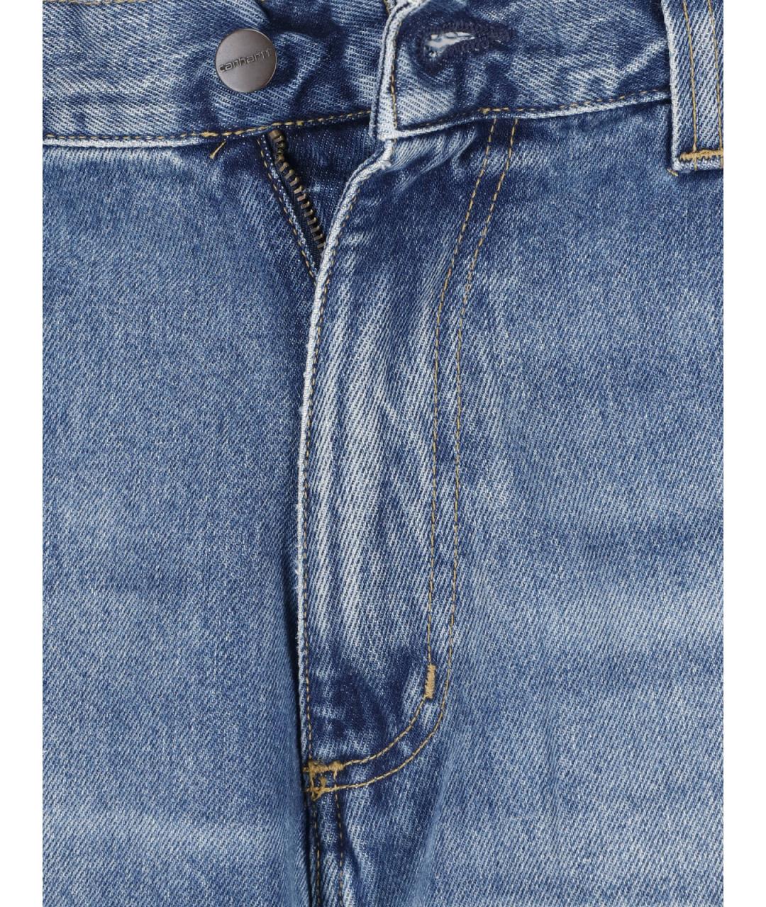 CARHARTT WIP Синие хлопковые прямые джинсы, фото 4