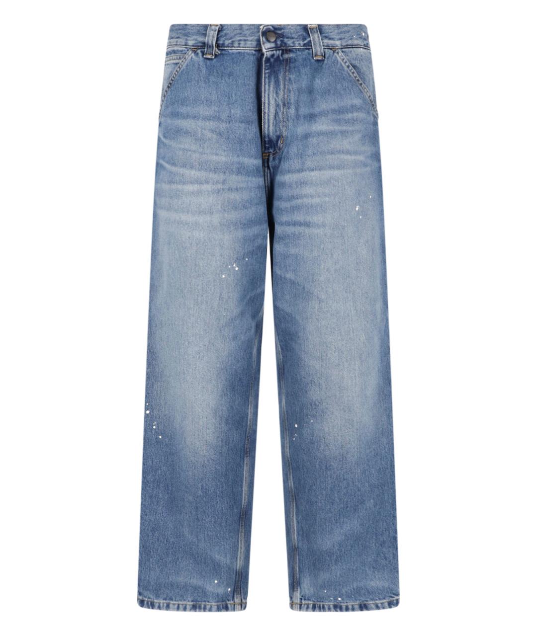 CARHARTT WIP Синие хлопковые прямые джинсы, фото 1