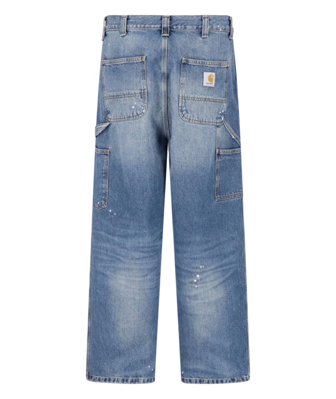 CARHARTT WIP Синие хлопковые прямые джинсы, фото 2