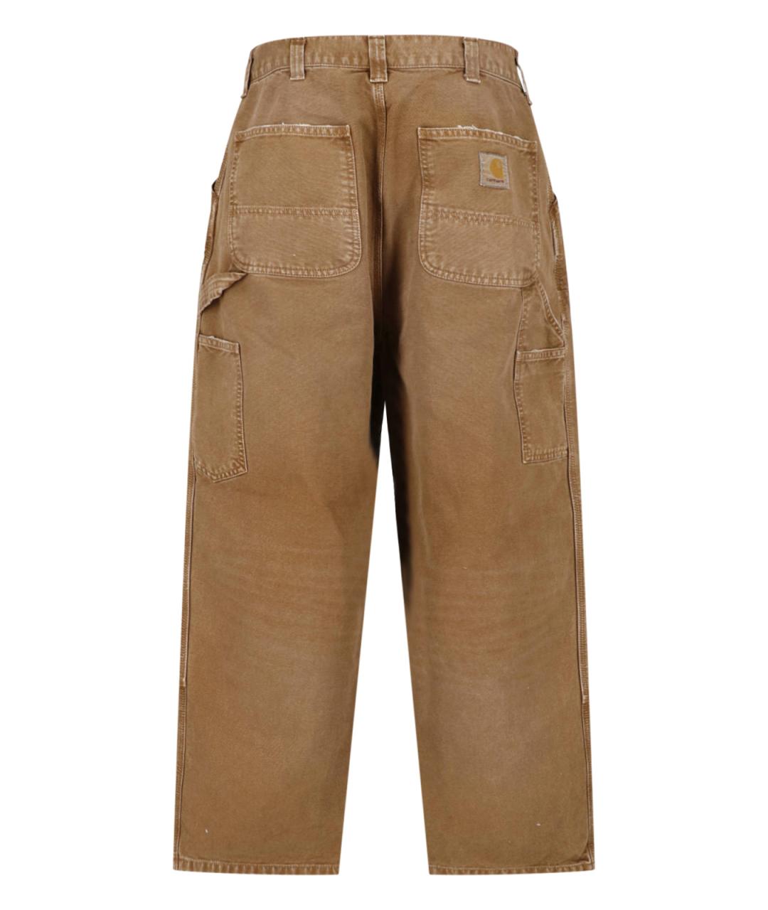 CARHARTT WIP Коричневые хлопковые прямые джинсы, фото 2