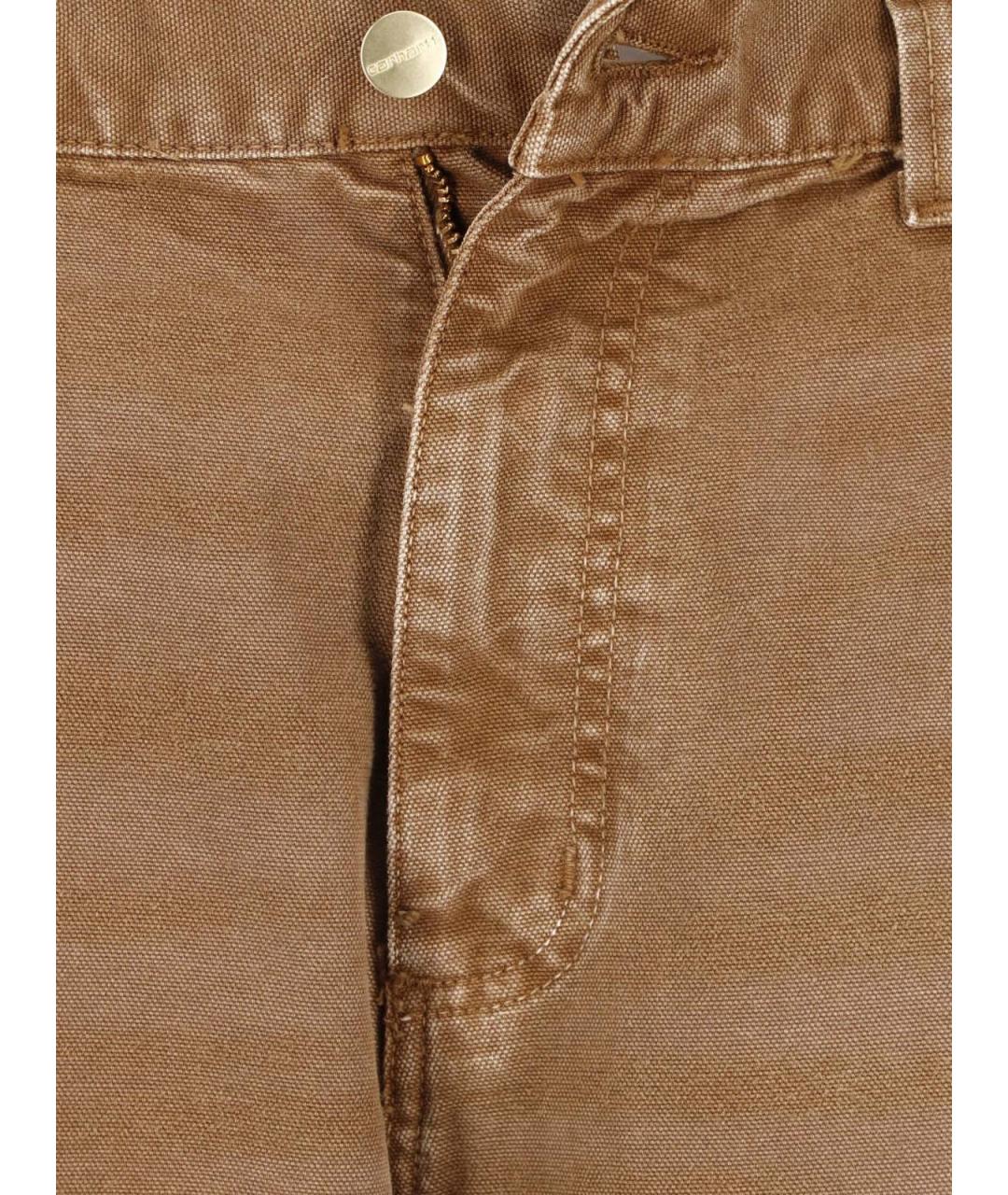 CARHARTT WIP Коричневые хлопковые прямые джинсы, фото 5