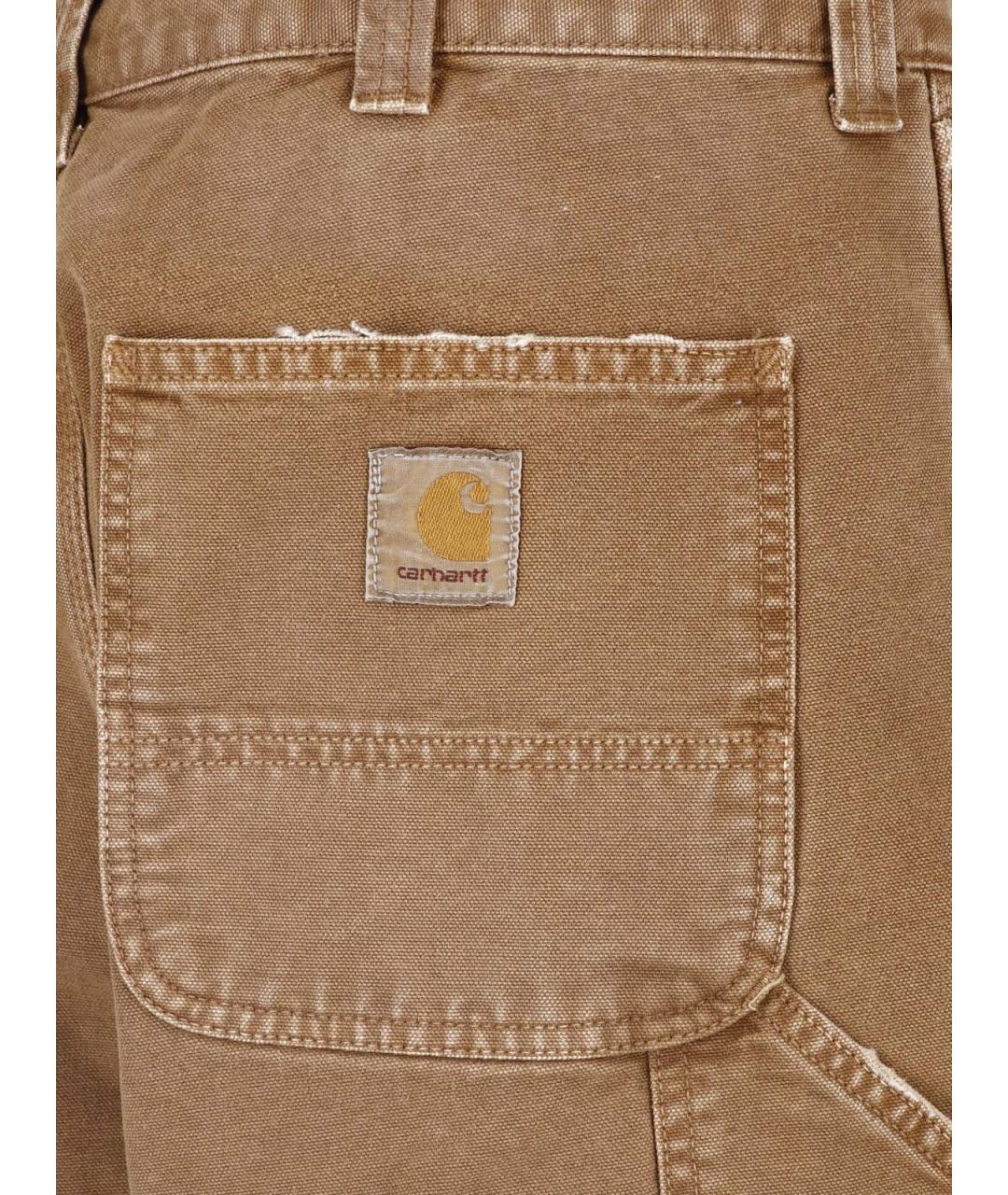 CARHARTT WIP Коричневые хлопковые прямые джинсы, фото 4