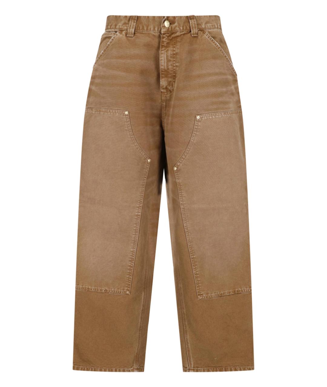 CARHARTT WIP Коричневые хлопковые прямые джинсы, фото 1