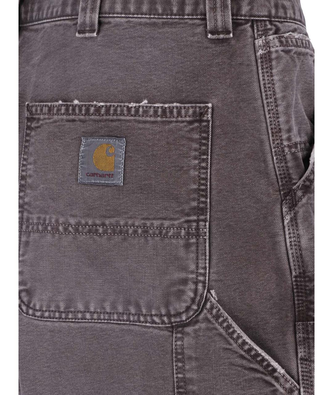CARHARTT WIP Коричневые хлопковые прямые джинсы, фото 4