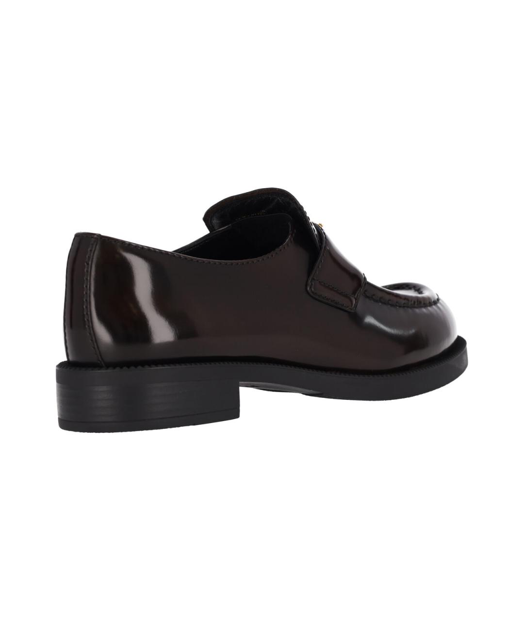 PRADA Коричневые кожаные лоферы, фото 4