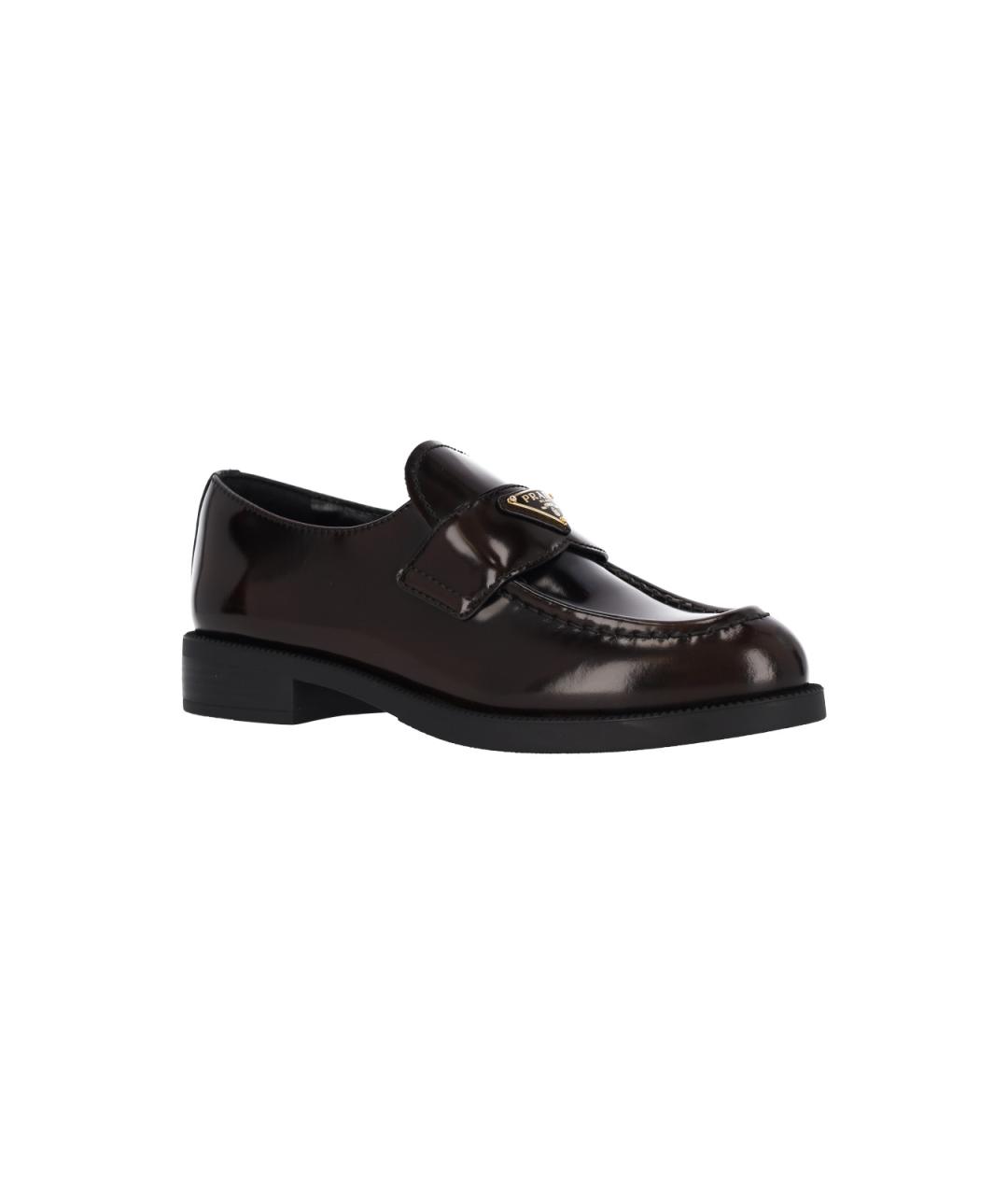 PRADA Коричневые кожаные лоферы, фото 2