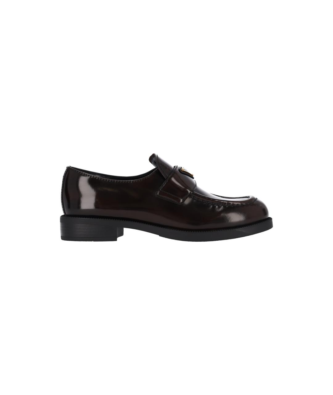 PRADA Коричневые кожаные лоферы, фото 1