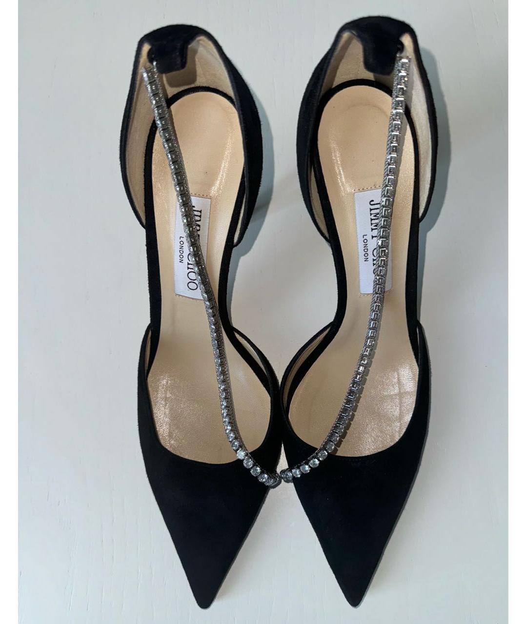 JIMMY CHOO Черные замшевые туфли, фото 2