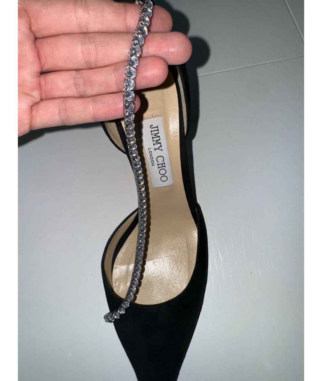 JIMMY CHOO Черные замшевые туфли, фото 6