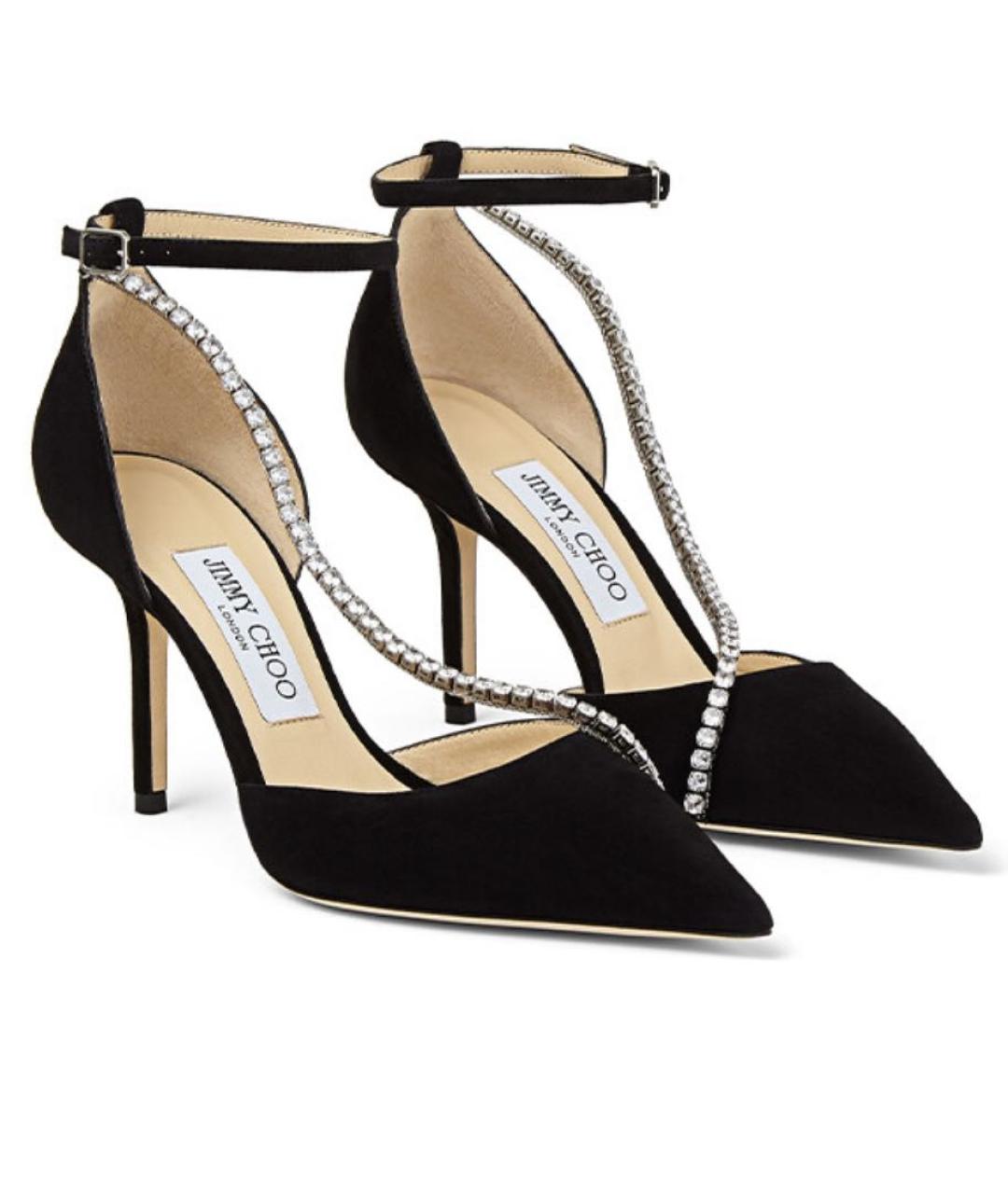 JIMMY CHOO Черные замшевые туфли, фото 7