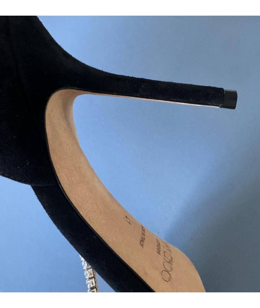 JIMMY CHOO Черные замшевые туфли, фото 4