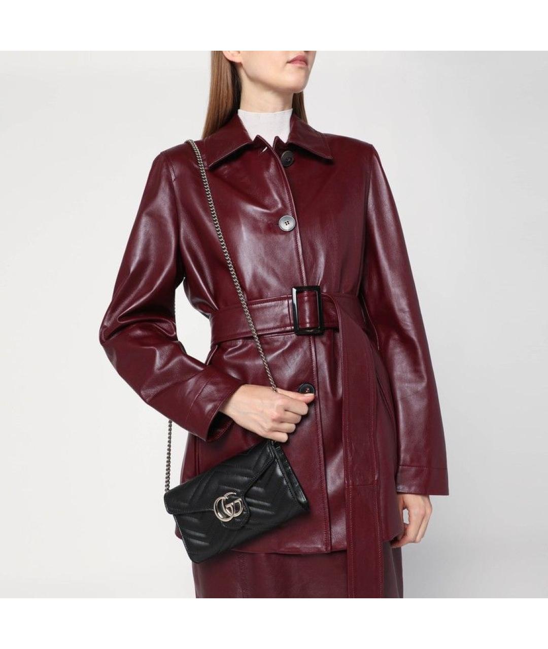 GUCCI Черная кожаная сумка с короткими ручками, фото 3
