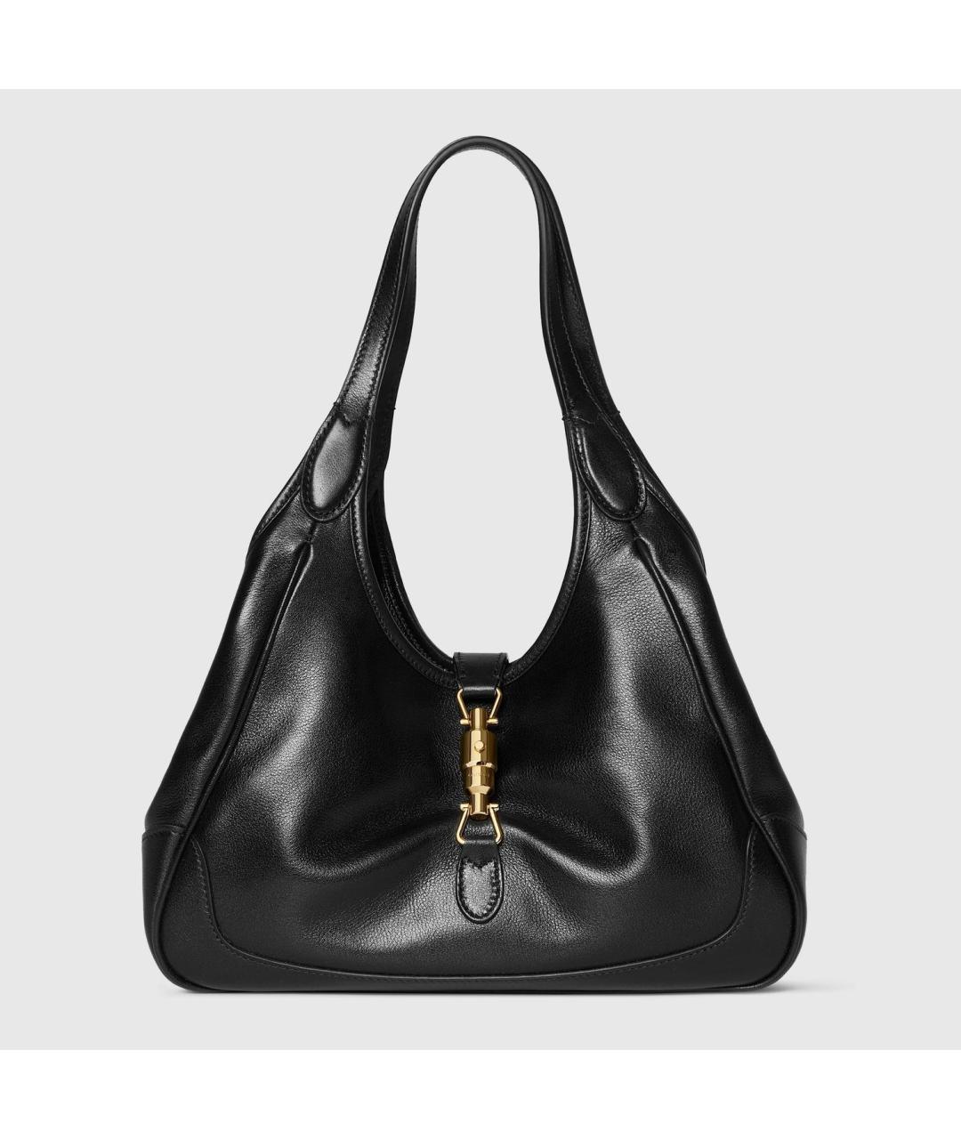 GUCCI Черная кожаная сумка тоут, фото 5