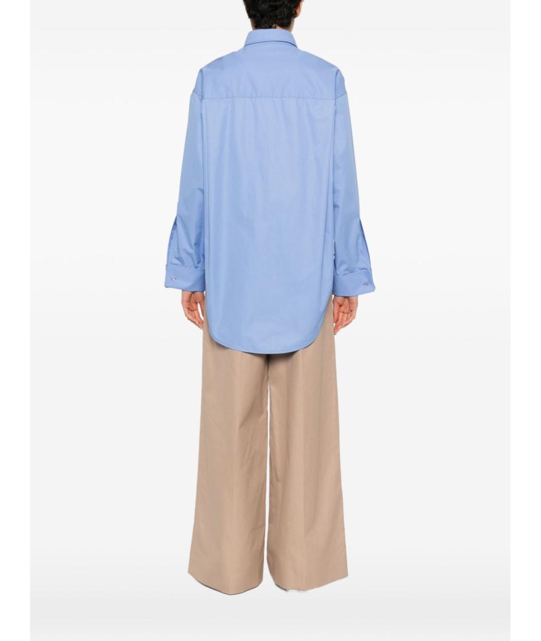 BALENCIAGA Голубая хлопковая рубашка, фото 4