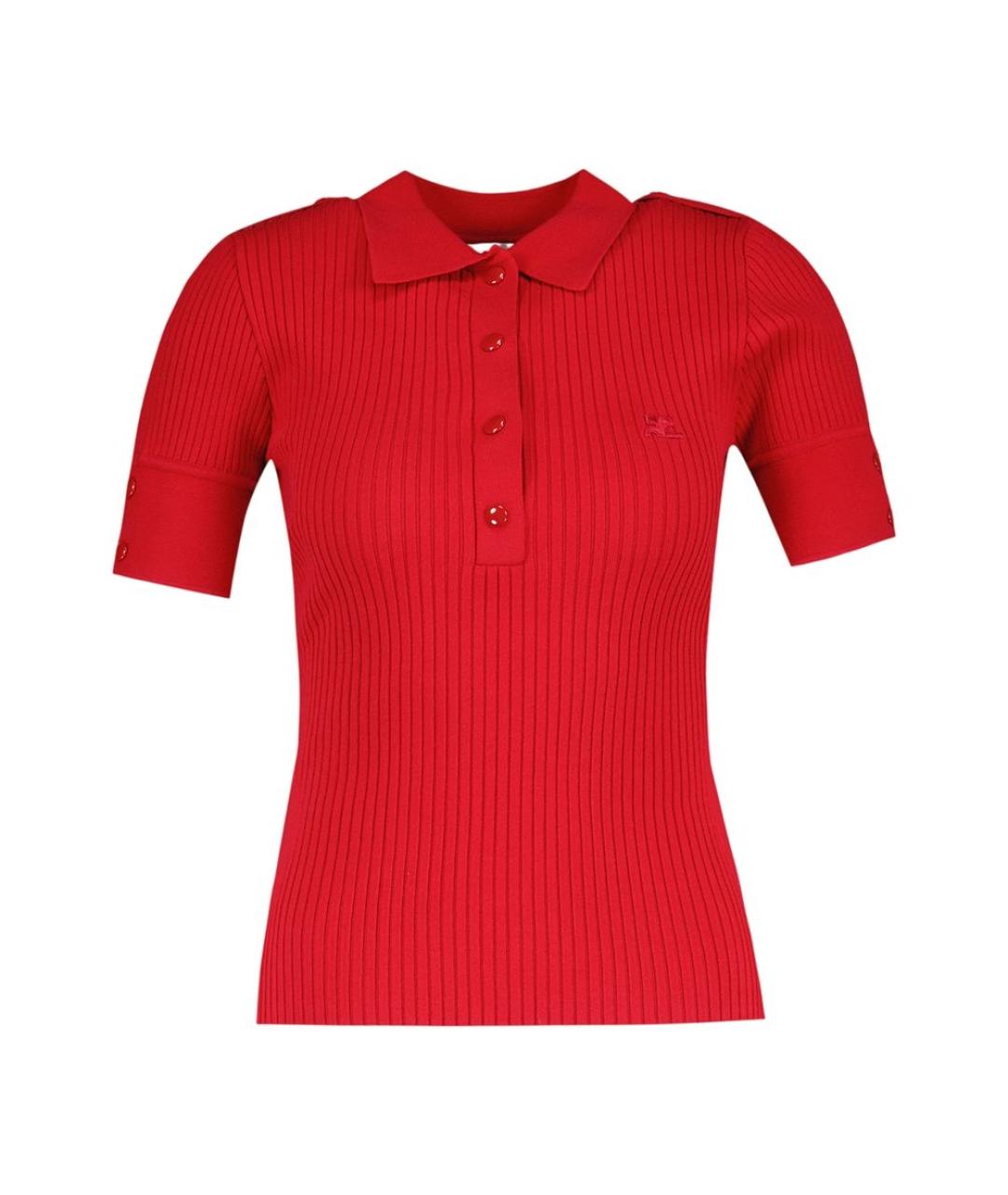 COURREGES Красная хлопковая футболка, фото 3