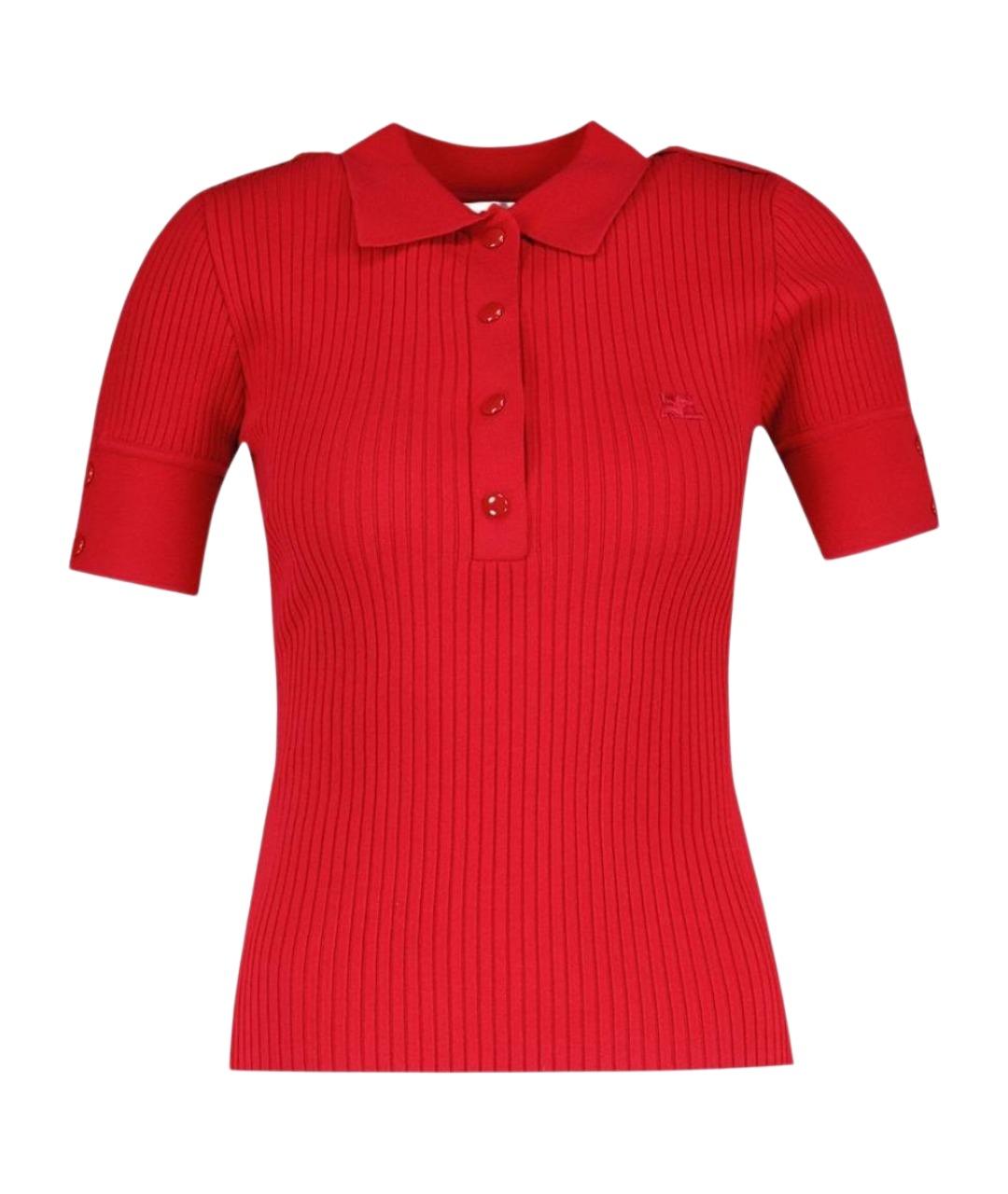 COURREGES Красная хлопковая футболка, фото 1