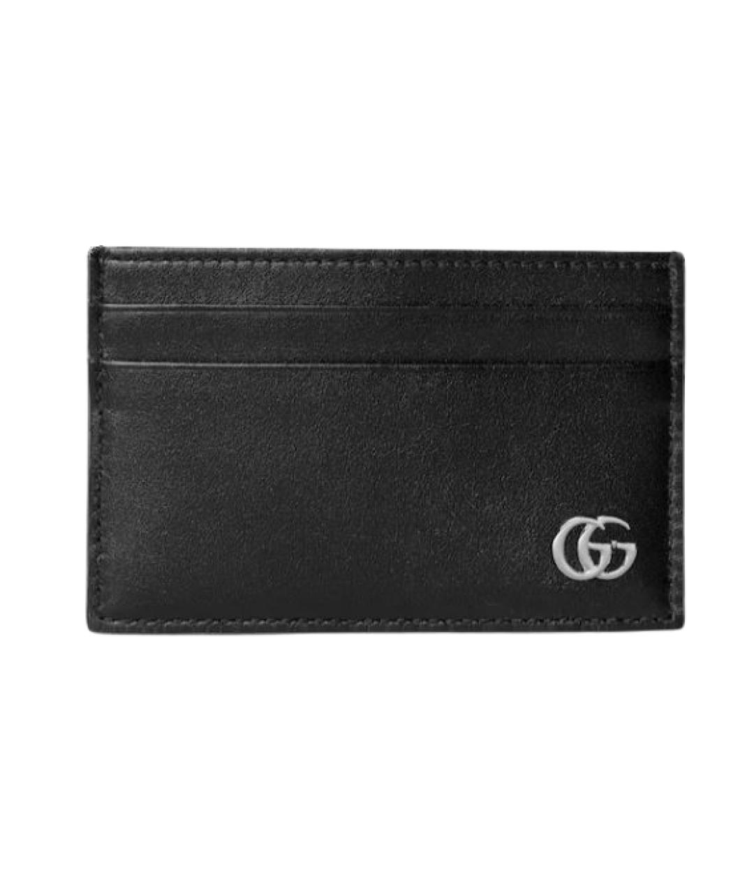 GUCCI Черный кожаный кардхолдер, фото 1