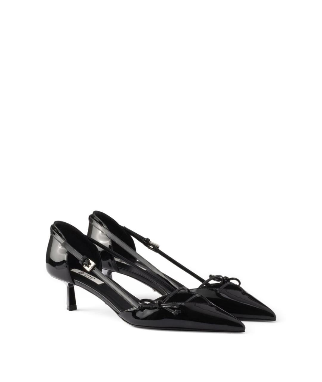 PRADA Черные кожаные туфли, фото 3