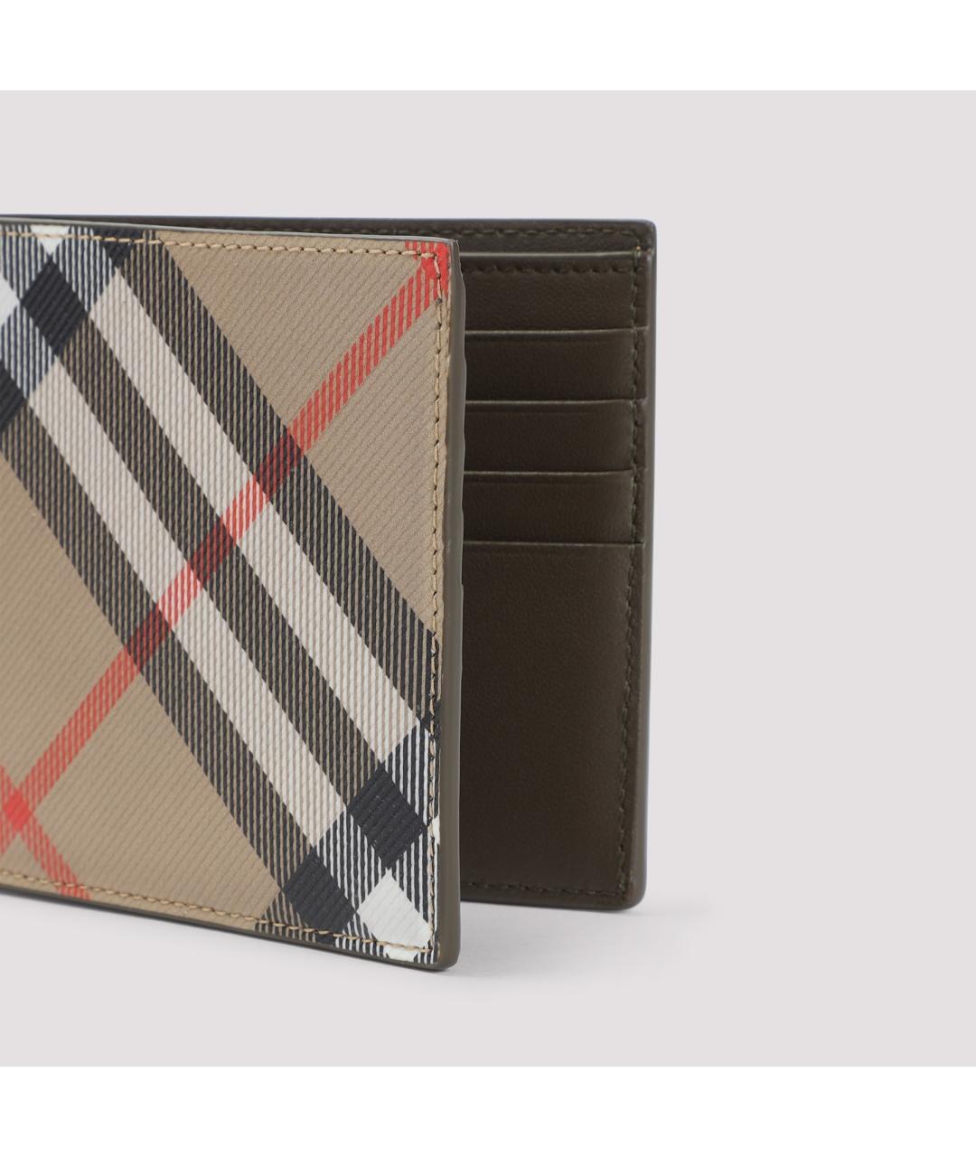 BURBERRY Бежевый полиуретановый кошелек, фото 5
