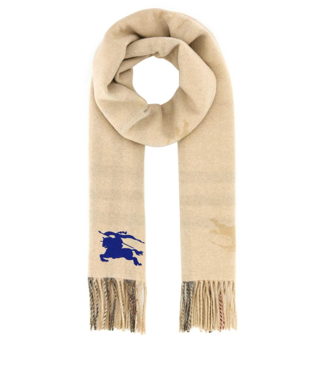 BURBERRY Белый кашемировый шарф, фото 3