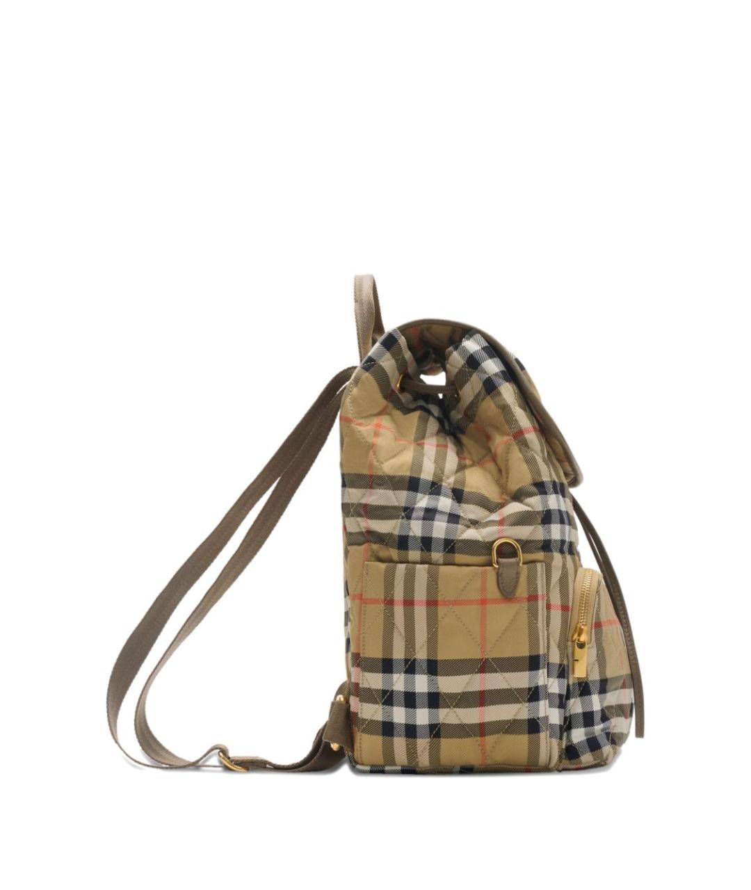 BURBERRY Бежевый синтетический рюкзак, фото 4