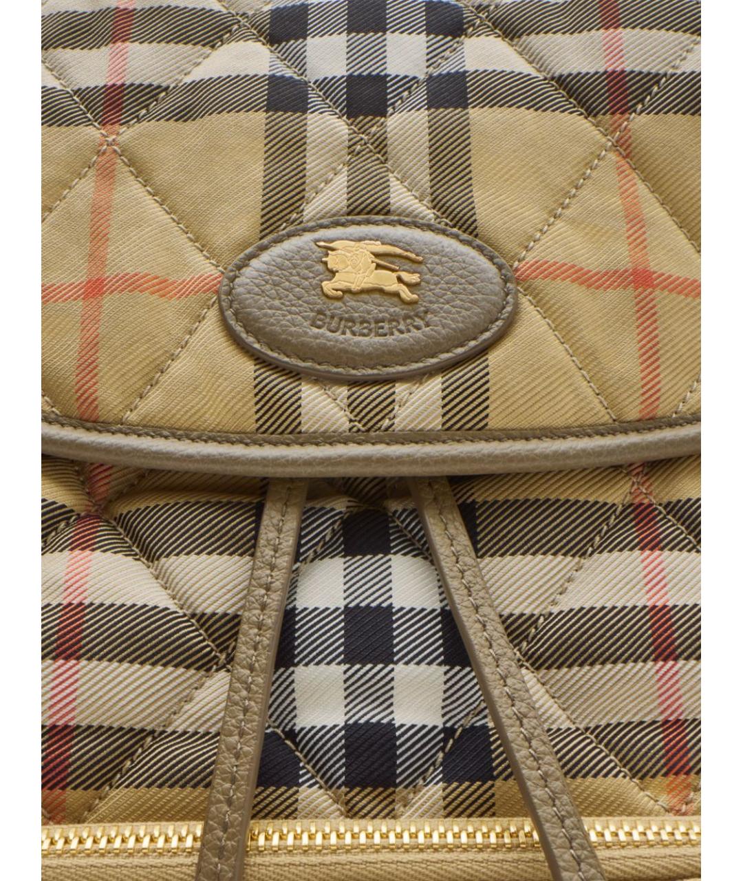 BURBERRY Бежевый синтетический рюкзак, фото 2