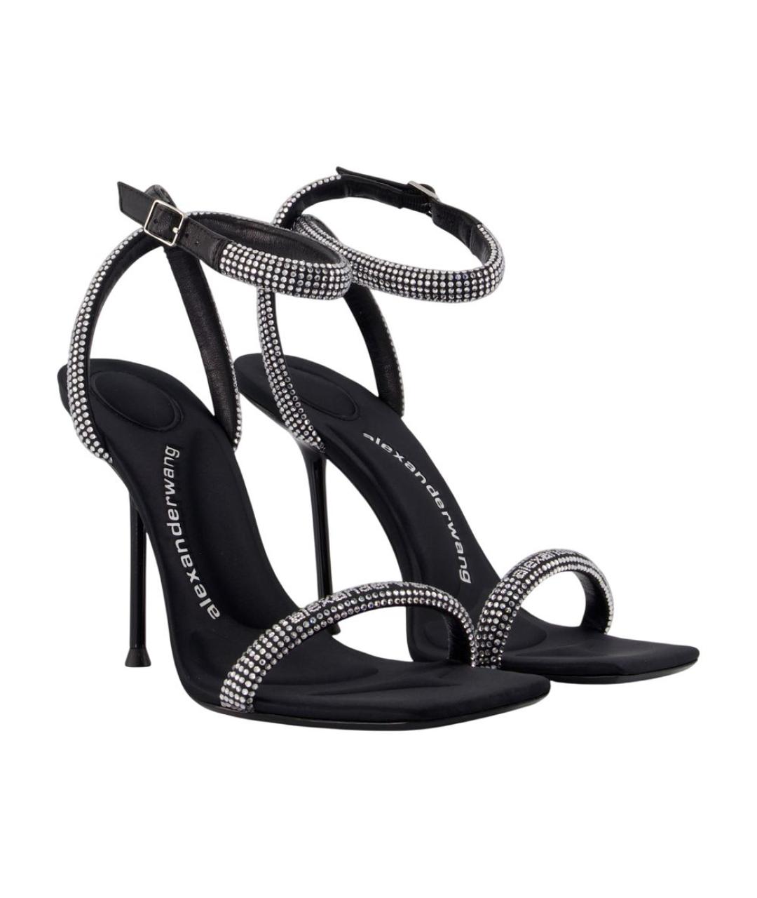 ALEXANDER WANG Черные синтетические босоножки, фото 2