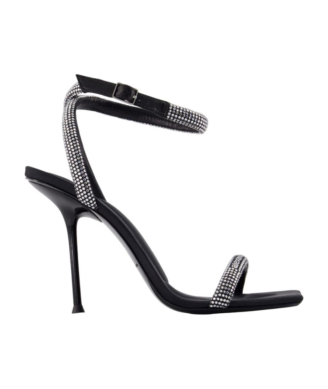 ALEXANDER WANG Черные синтетические босоножки, фото 3