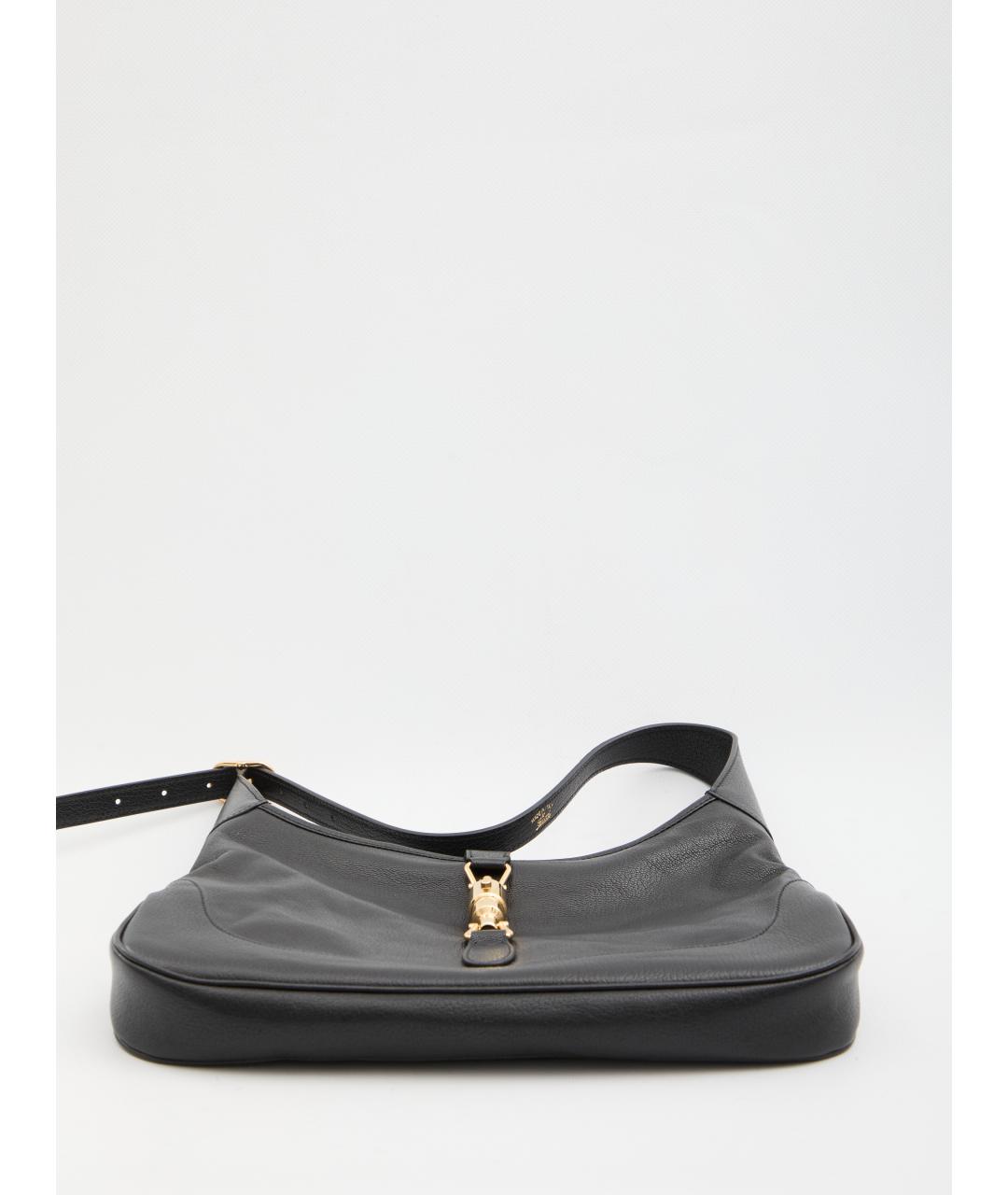 GUCCI Черная кожаная сумка с короткими ручками, фото 3