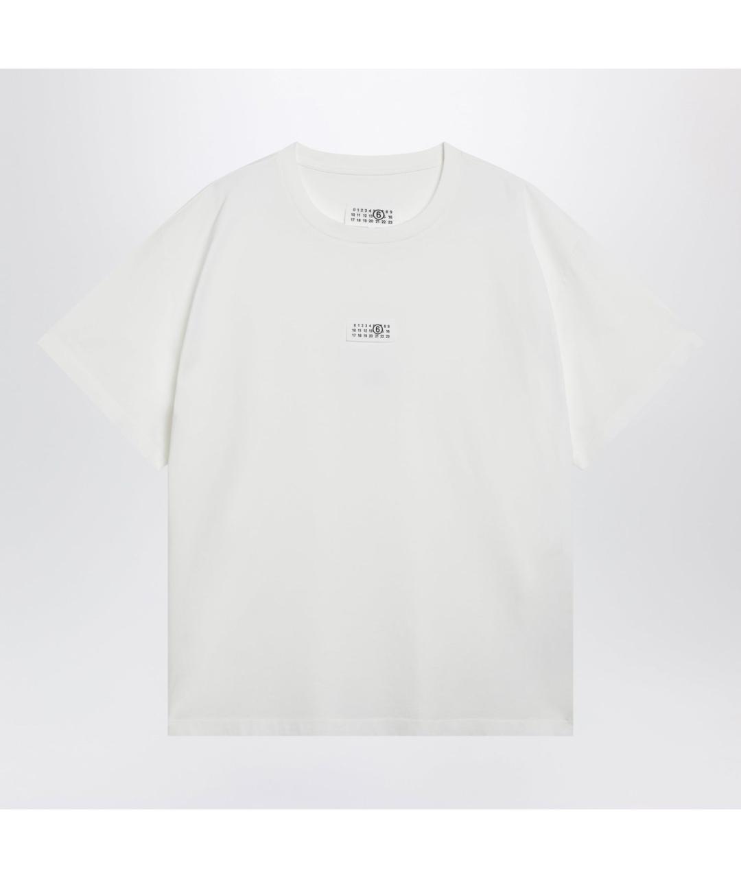 MM6 MAISON MARGIELA Белая хлопковая футболка, фото 3