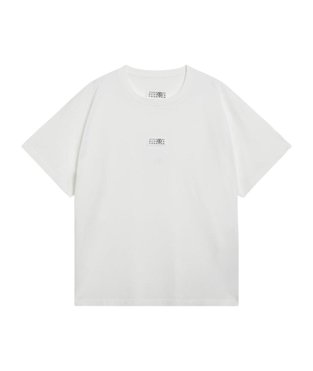 MM6 MAISON MARGIELA Белая хлопковая футболка, фото 1