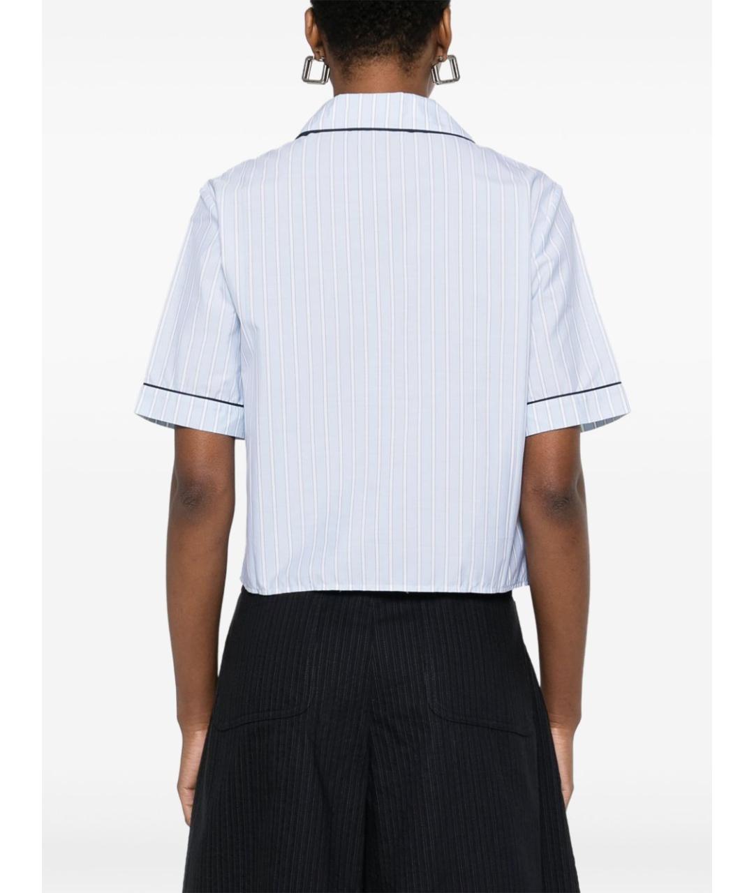 PRADA Голубая хлопковая рубашка, фото 4