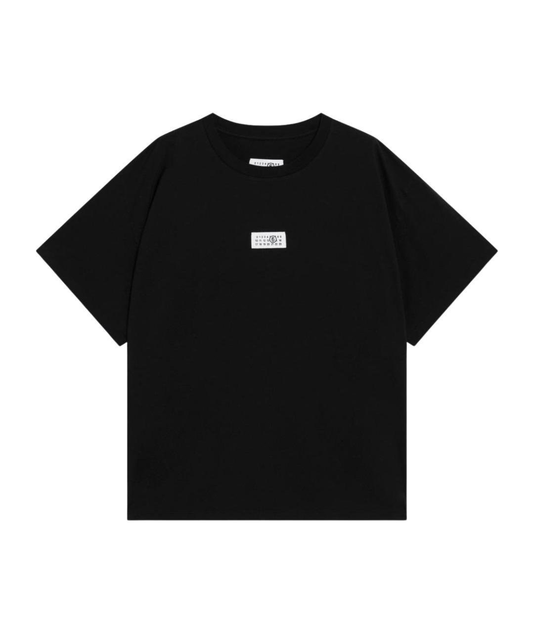 MM6 MAISON MARGIELA Черная хлопковая футболка, фото 1