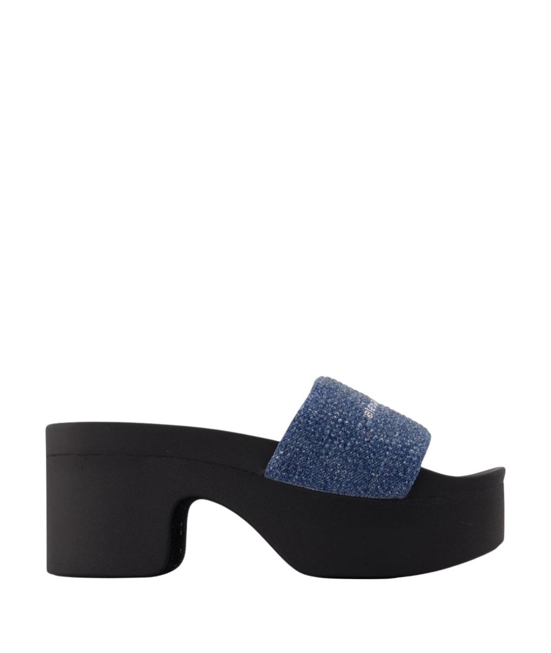 ALEXANDER WANG Синие текстильные сандалии, фото 1