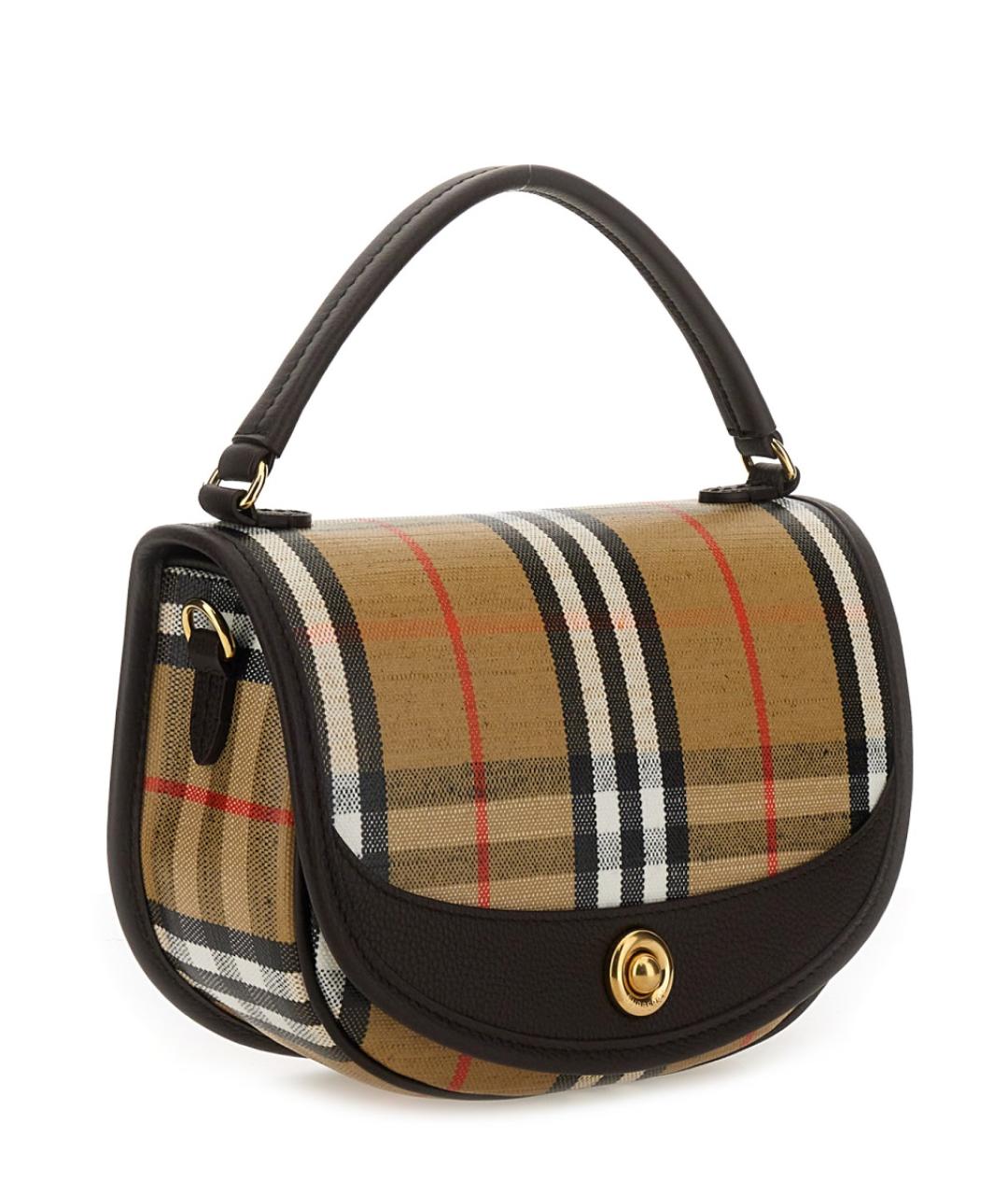 BURBERRY Бежевая хлопковая сумка через плечо, фото 3