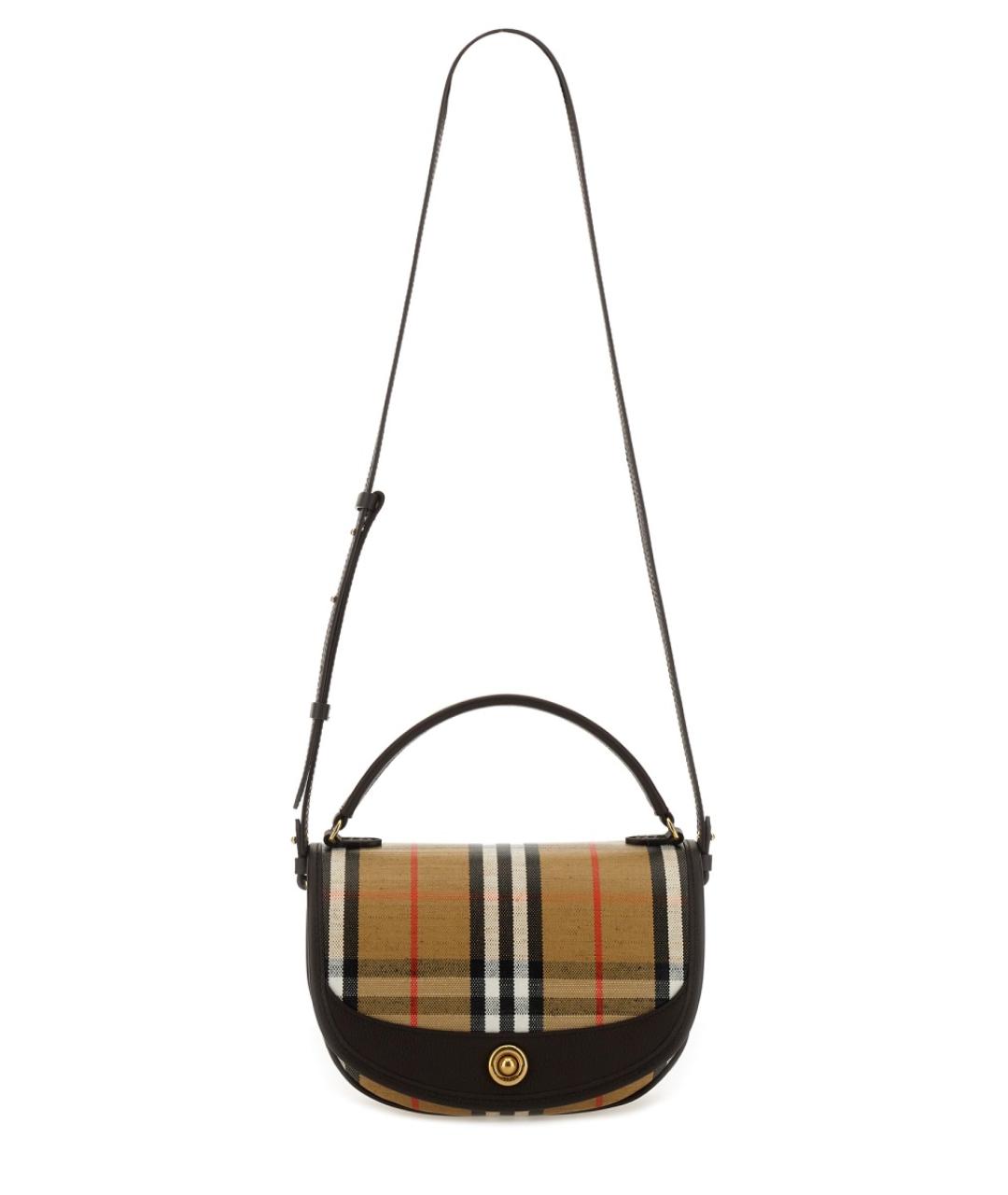 BURBERRY Бежевая хлопковая сумка через плечо, фото 4