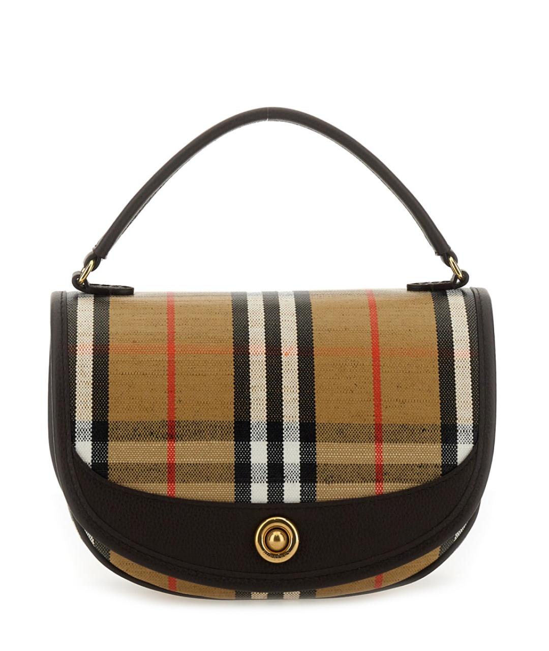 BURBERRY Бежевая хлопковая сумка через плечо, фото 1
