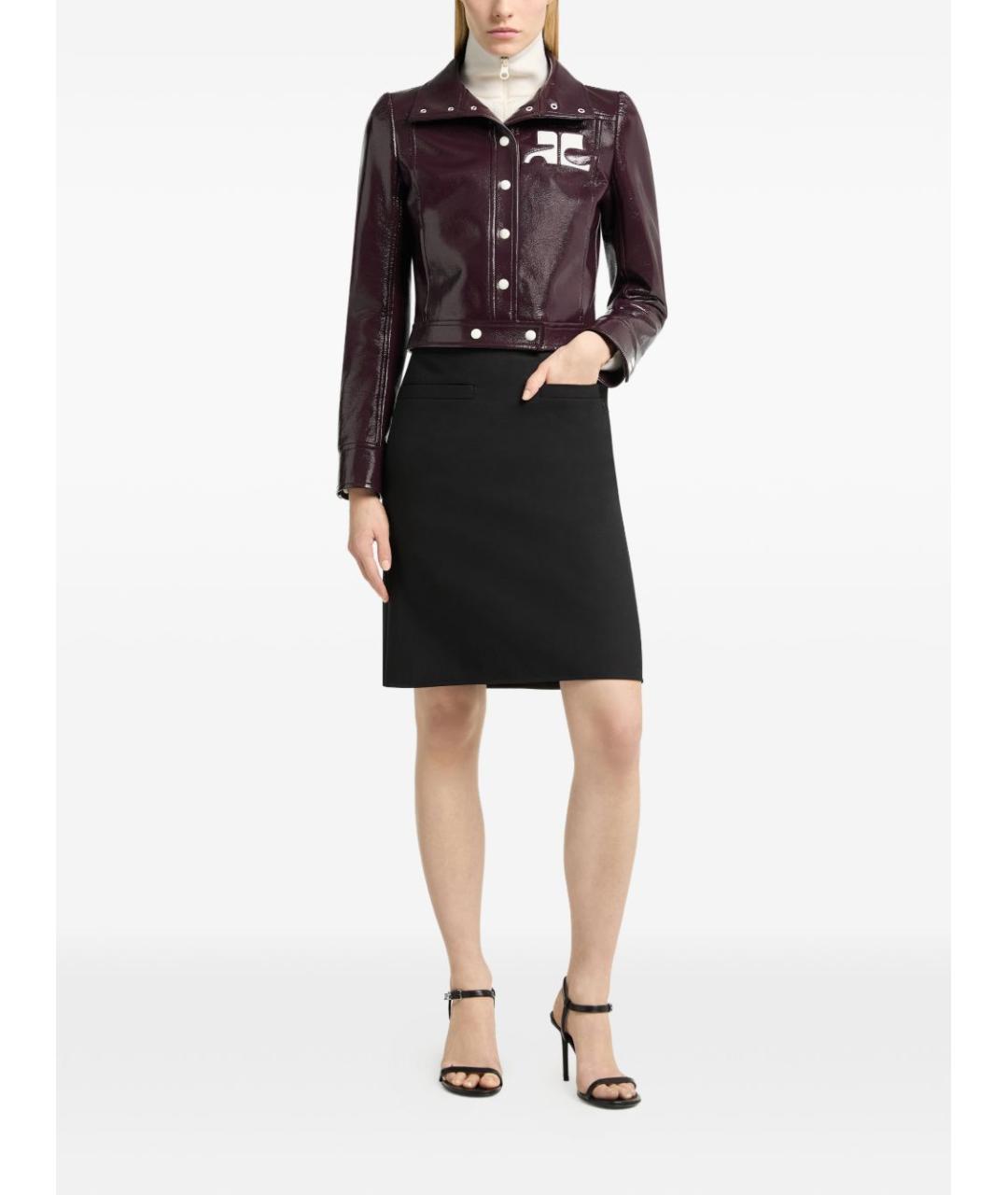 COURREGES Бордовая хлопковая куртка, фото 4