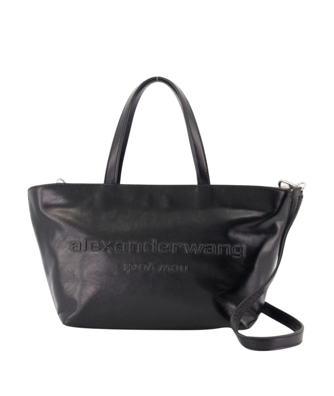 ALEXANDER WANG Черная кожаная сумка тоут, фото 1