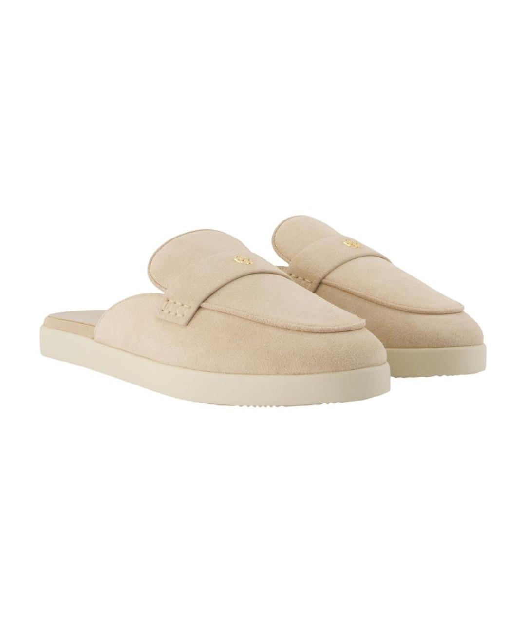 TORY BURCH Бежевые кожаные мюли, фото 2
