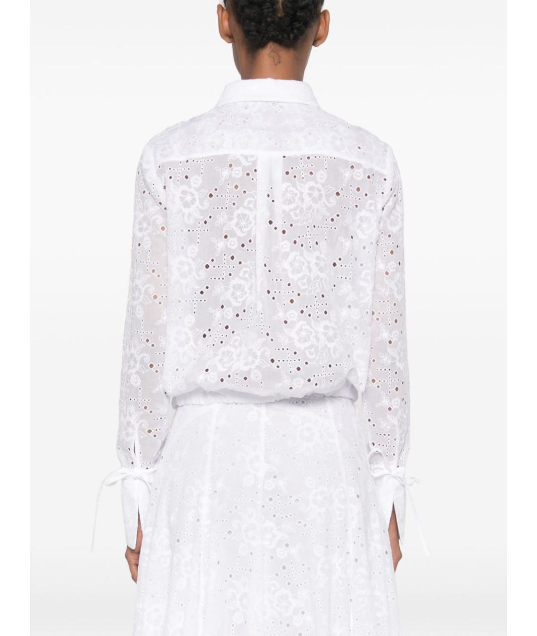 TORY BURCH Белая хлопковая рубашка, фото 4