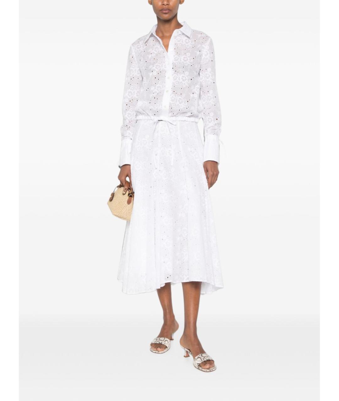 TORY BURCH Белая хлопковая рубашка, фото 2