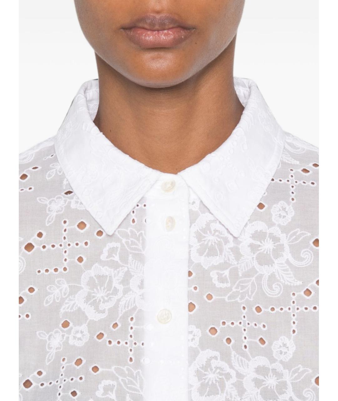 TORY BURCH Белая хлопковая рубашка, фото 3