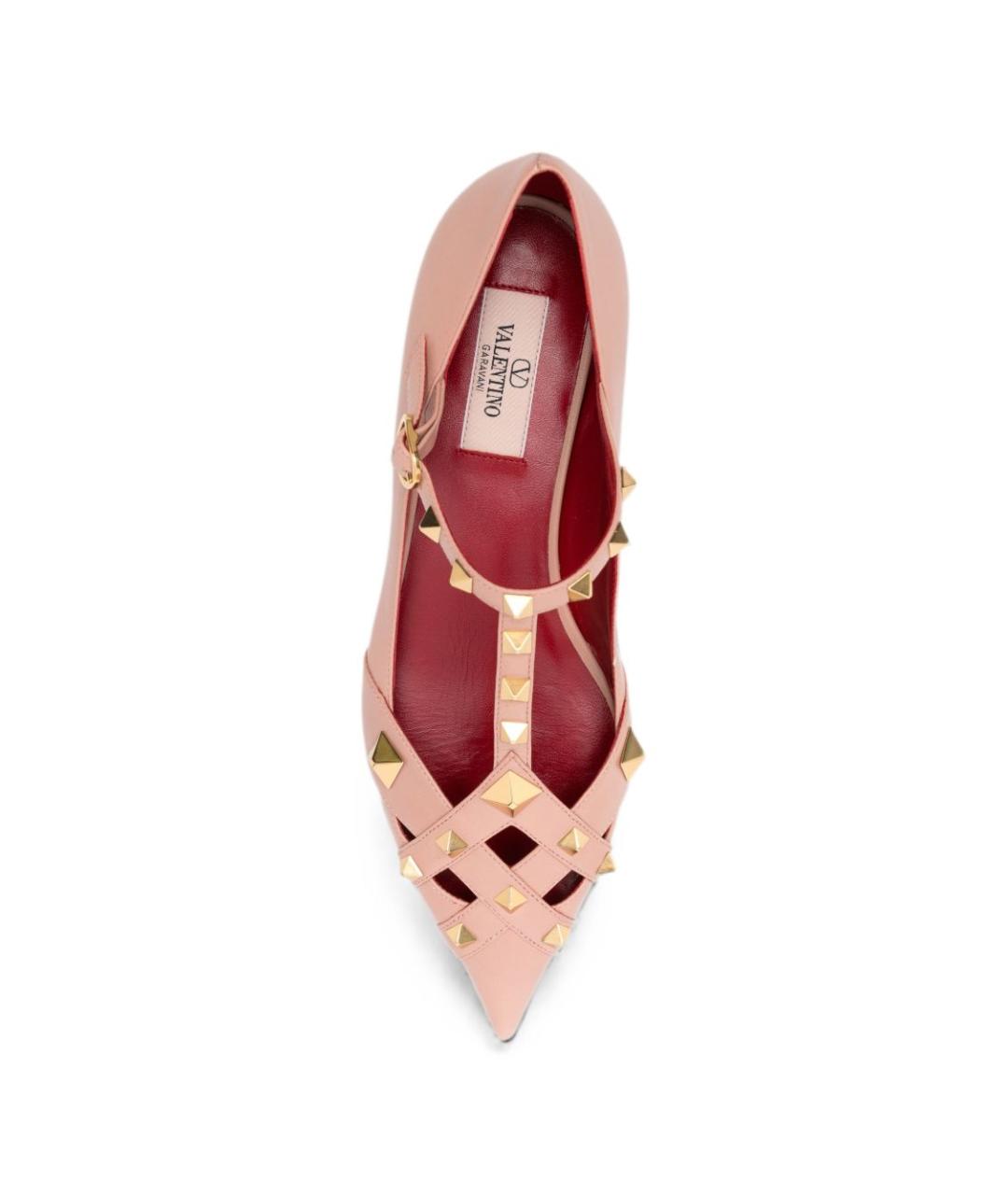 VALENTINO Розовые кожаные балетки, фото 2