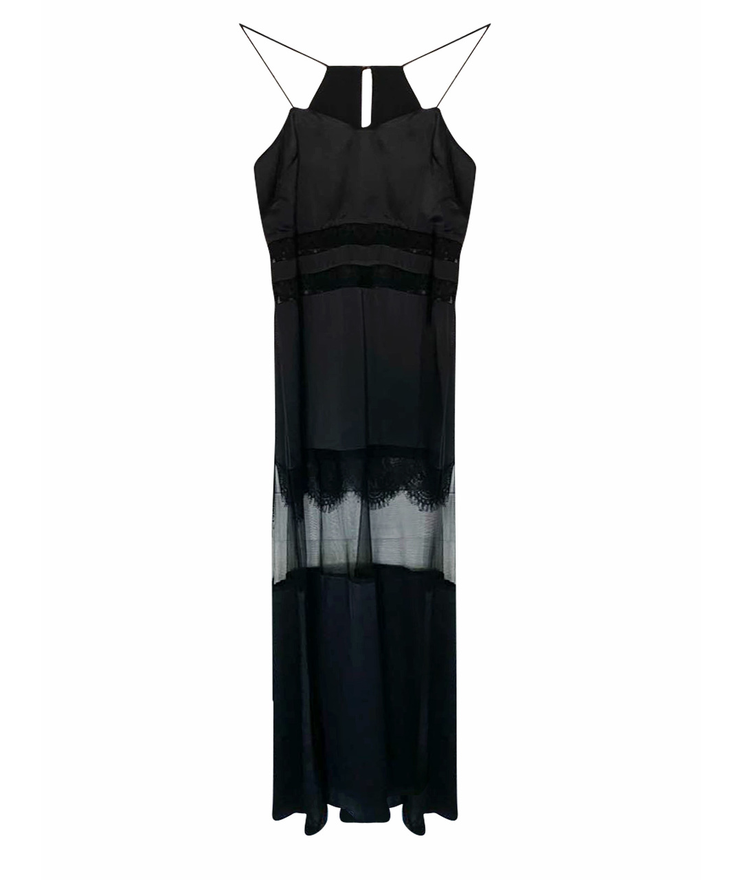 SELF-PORTRAIT Черное шелковое вечернее платье, фото 1