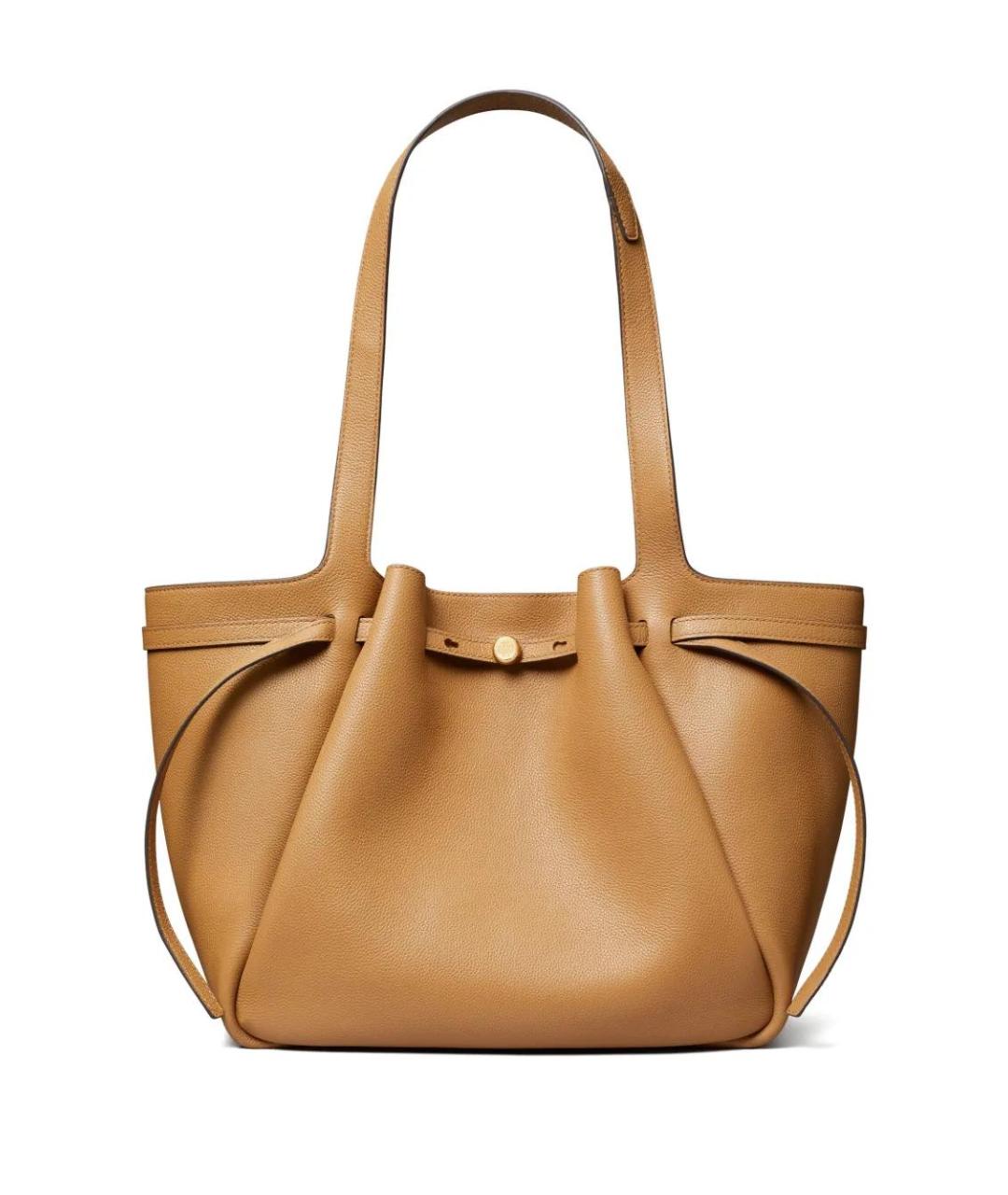 TORY BURCH Коричневая кожаная сумка тоут, фото 1
