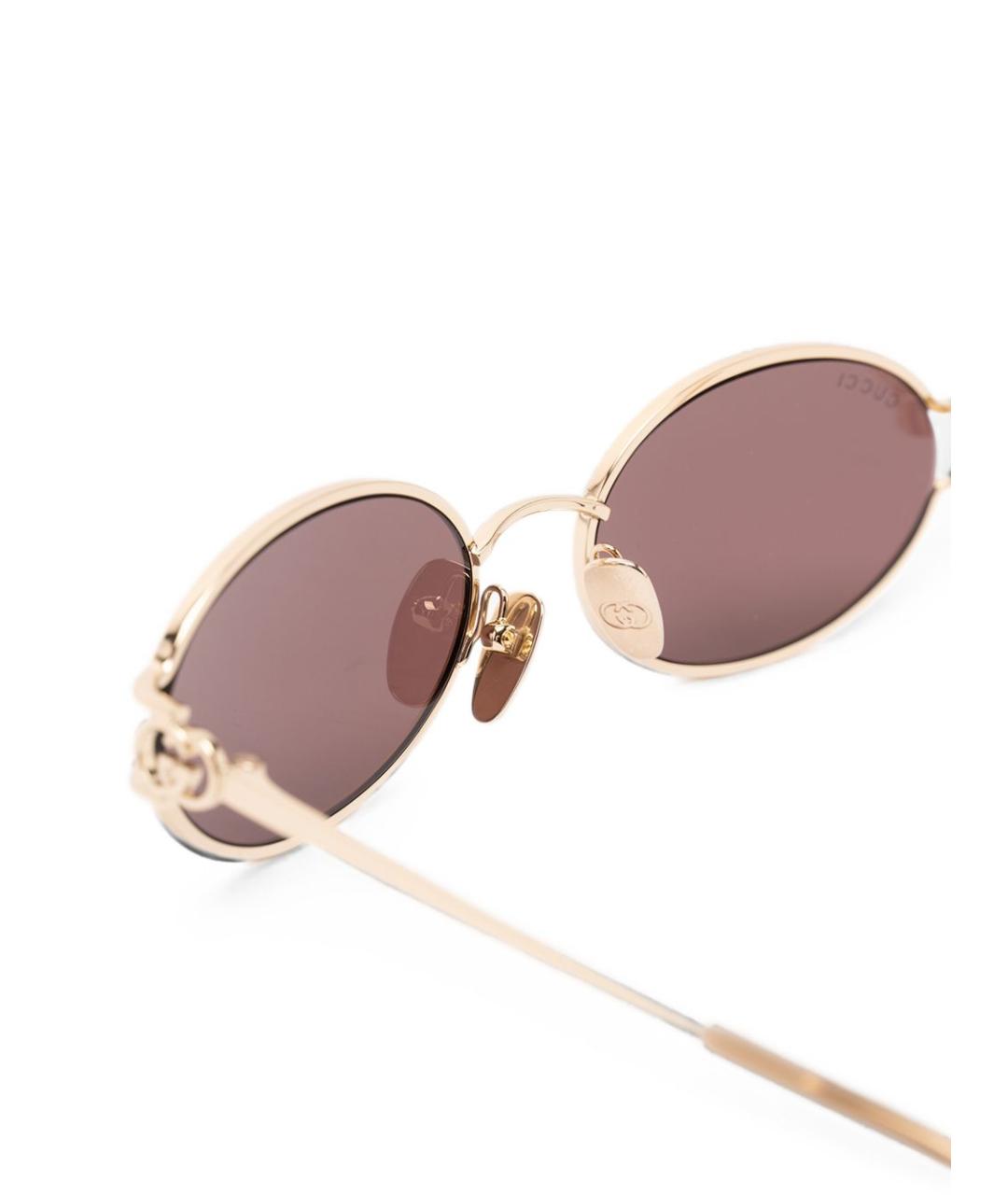GUCCI Золотые солнцезащитные очки, фото 2