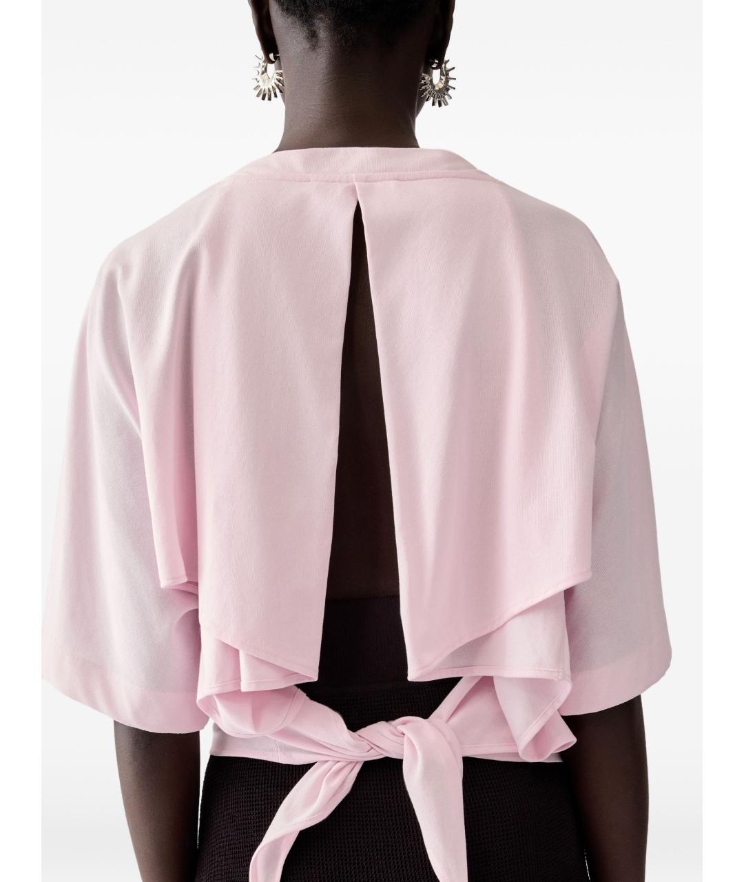 JACQUEMUS Розовая футболка, фото 4