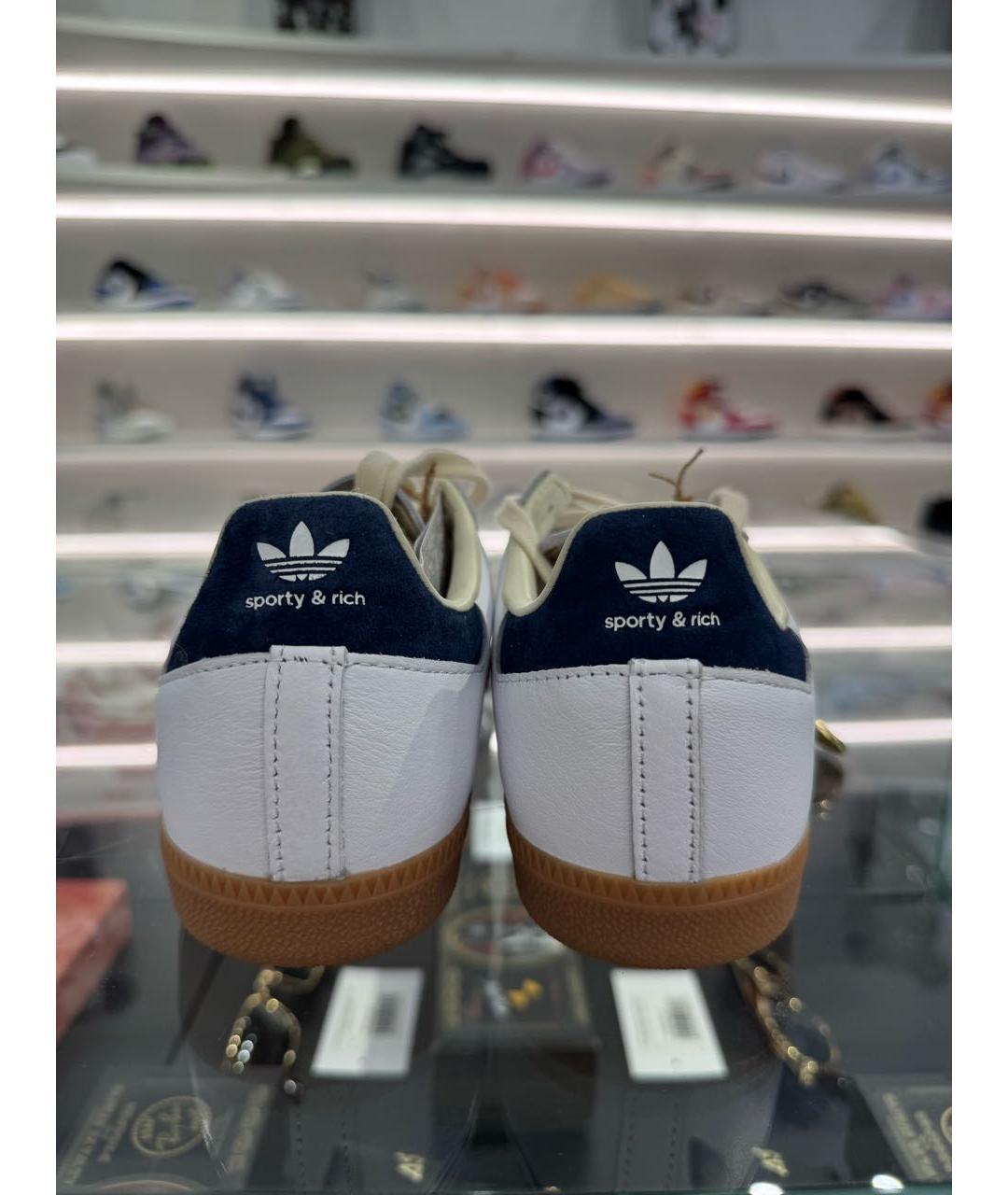 ADIDAS Белые кожаные кроссовки, фото 4